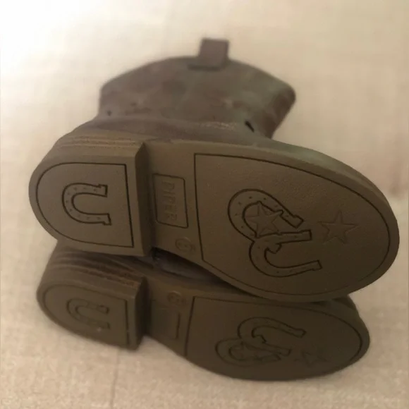 Size 8 Toddler Girls Western Boots Brown - Picture 5 of 7